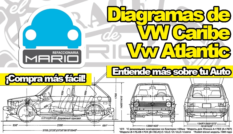 Diagramas de Vw Caribe y Atlantic